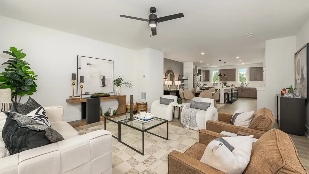 Representative furnished interior of a home built from the Rutherford by D.R. Horton in Overlook at Peachtree Corners, Norcross (Image 14).