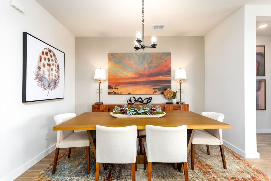 Representative furnished interior of a home built from the Cloudcroft by Hakes Brothers in Hunters Ranch, San Antonio (Image 8).
