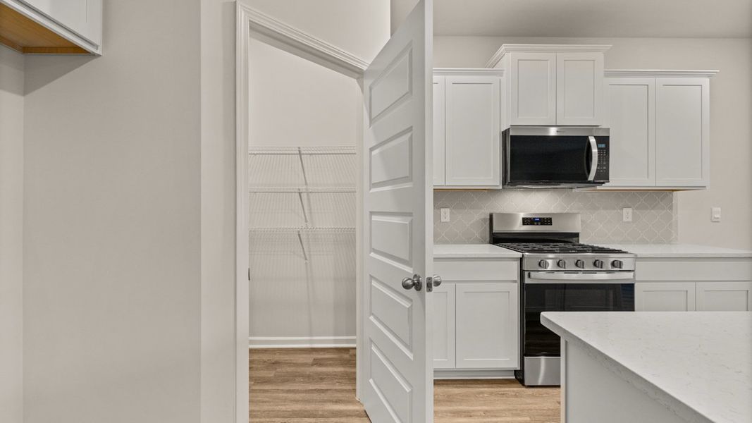 Representative furnished interior of a home built from the Hayden by D.R. Horton in Brooks Station, Dacula (Image 9).