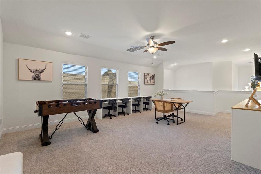 Furnished interior view inside a new home in Mustang Lakes 74', Celina (Image 9).