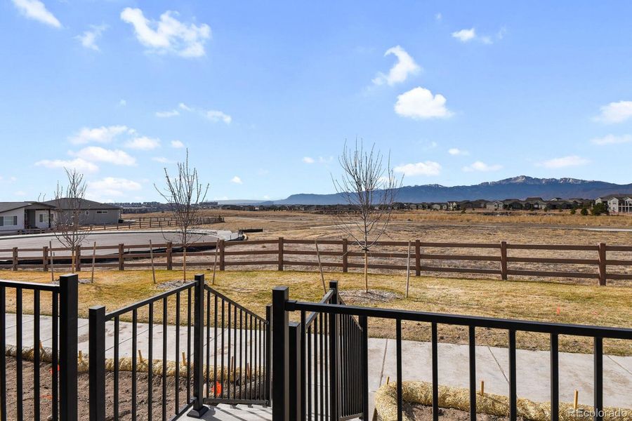 Unobstructed Pikes Peak views and open space create a standout setting.