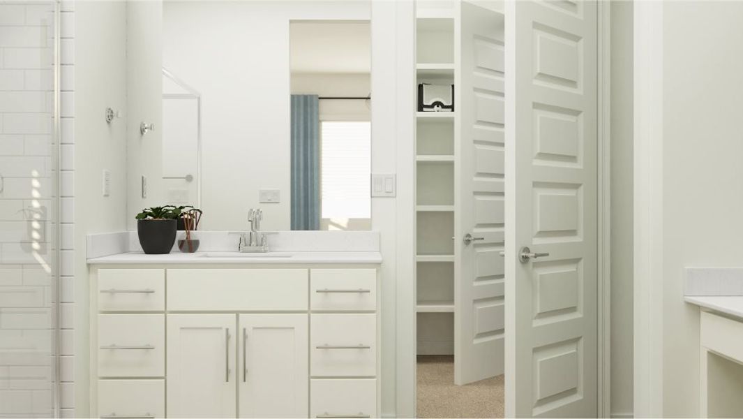 Zenith owner's suite bathroom with sink