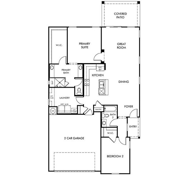 2D floor plan layout of this home in The Preserve at Province II 55+/Active Adult, Maricopa, AZ (Image 3).