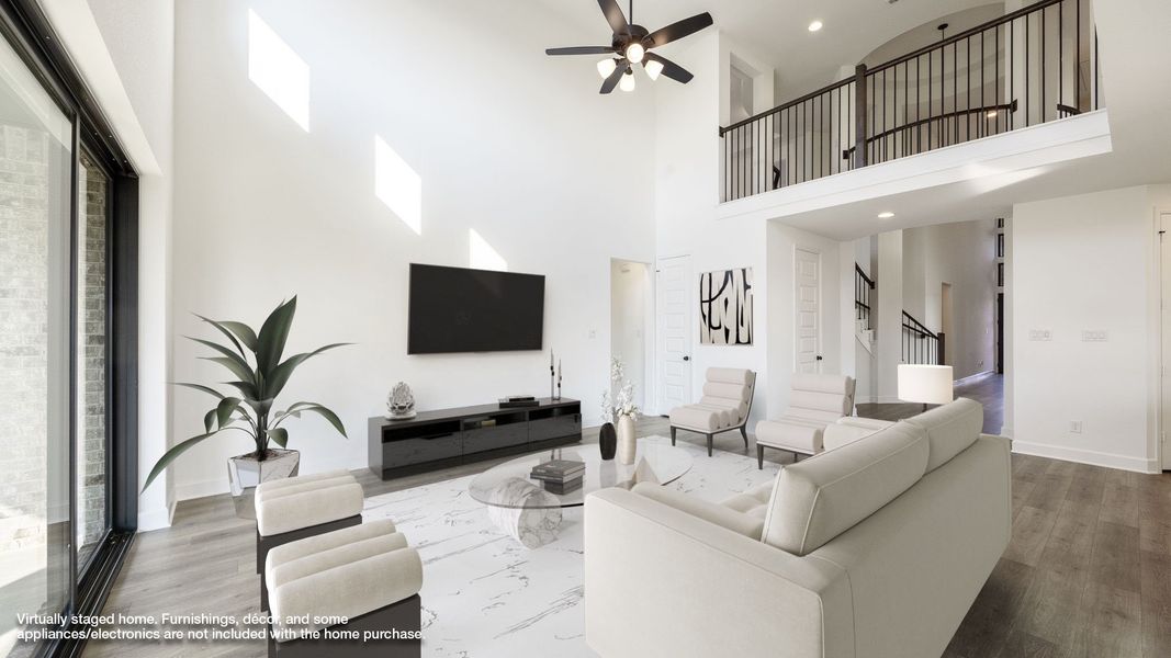 Furnished interior view inside a new home in Wolf Ranch, Georgetown (Image 4).