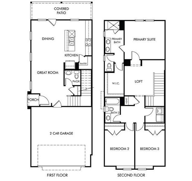 2D floor plan layout of this home in Cole Creek Crossing, Houston, TX (Image 2). 2D floor plan layout of this home in Cole Creek Crossing, Houston, TX (Image 2).