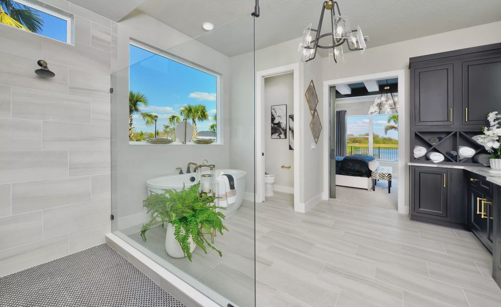Furnished interior view inside a new home in Waterset, Apollo Beach (Image 28). Furnished interior view inside a new home in Waterset, Apollo Beach (Image 28).