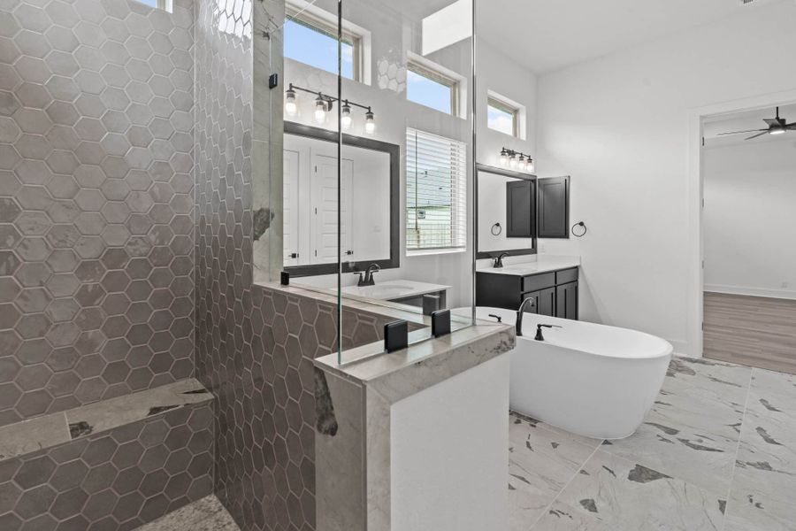 Furnished interior view inside a new home in Mesa Western, Cibolo (Image 11). Furnished interior view inside a new home in Mesa Western, Cibolo (Image 11).