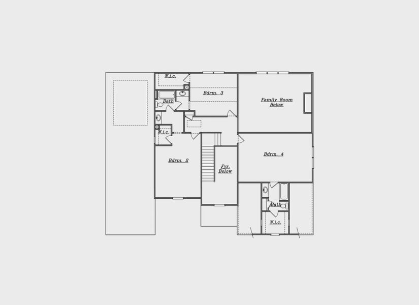 2D floor plan layout of this home in Stonegate, Monroe, GA (Image 3).