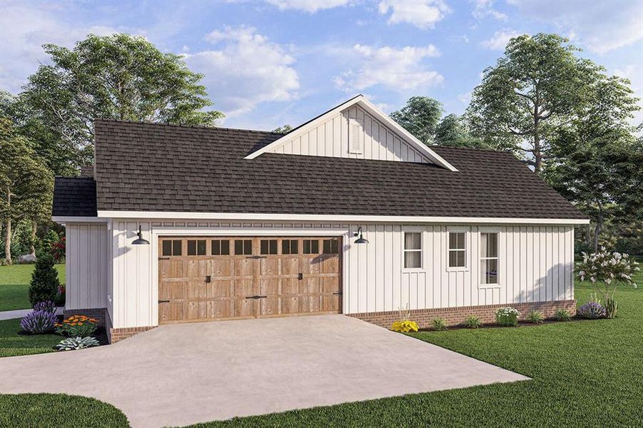 Front exterior of a new home in Parallel Pastures, Poolville, TX, highlighting curb appeal (Image 20). Front exterior of a new home in Parallel Pastures, Poolville, TX, highlighting curb appeal (Image 20).
