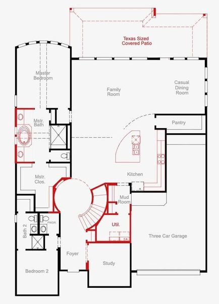 2D floor plan layout of this home in Pomona, Manvel, TX (Image 3).