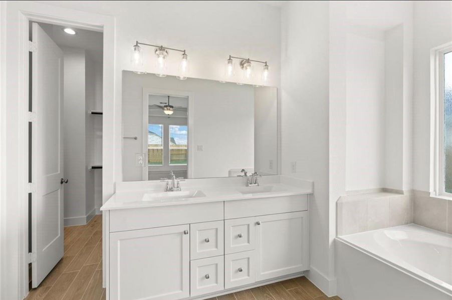 Furnished interior view inside a new home in Bridgeland 45's, Cypress (Image 5).