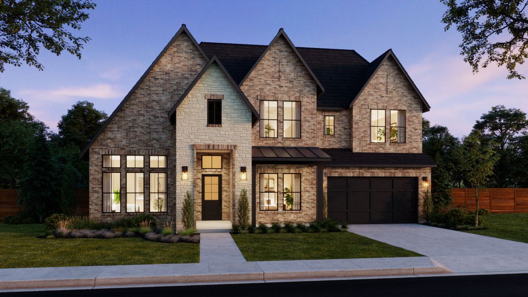 Representative exterior photo of a completed home built from the Montgomery IV by Southgate Homes in Windsong Ranch 71' Series, Prosper, TX (Image 28).