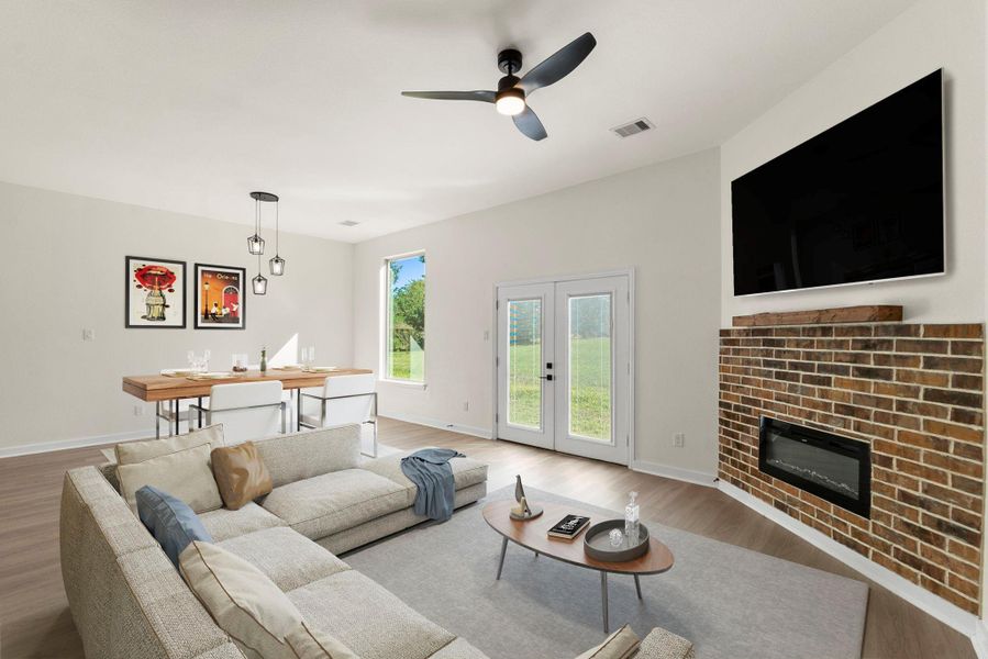 Furnished interior view inside a new home in , Willis (Image 6).