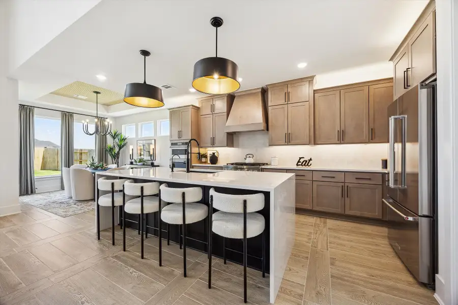 Furnished interior view inside a new home in Wolf Ranch - 55', Georgetown (Image 9).