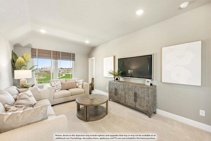 Furnished interior view inside a new home in ArrowBrooke, Aubrey (Image 26).
