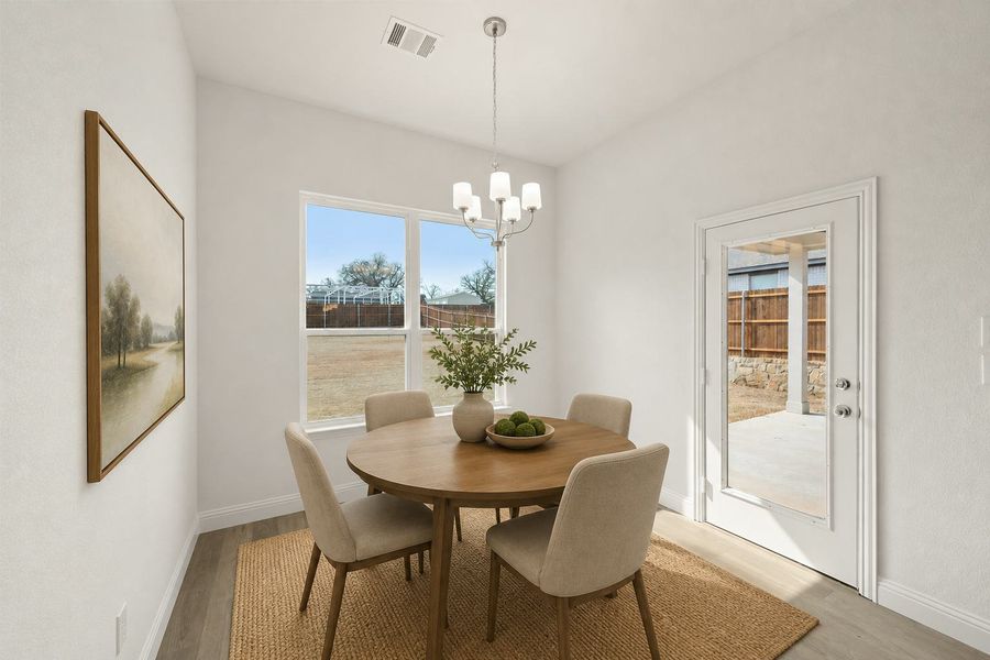 Representative furnished interior of a home built from the Cherry by Kindred Homes in Westside Preserve, Midlothian (Image 14).