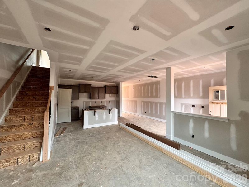 Living room into kitchen Living room into kitchen