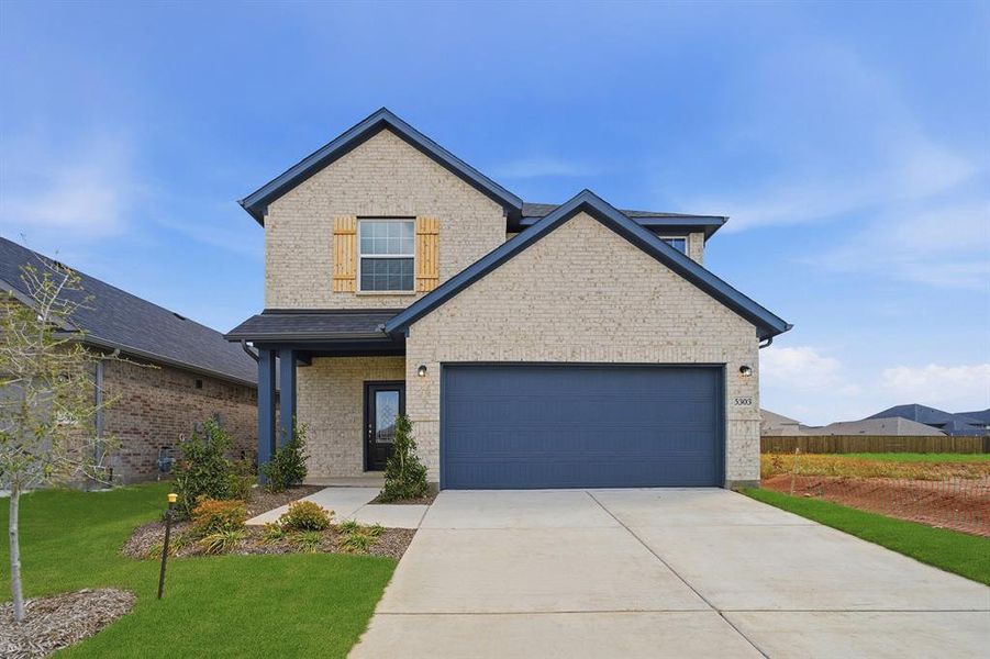 Front exterior of a new home in Westridge, McKinney, TX, highlighting curb appeal (Image 2). Front exterior of a new home in Westridge, McKinney, TX, highlighting curb appeal (Image 2).