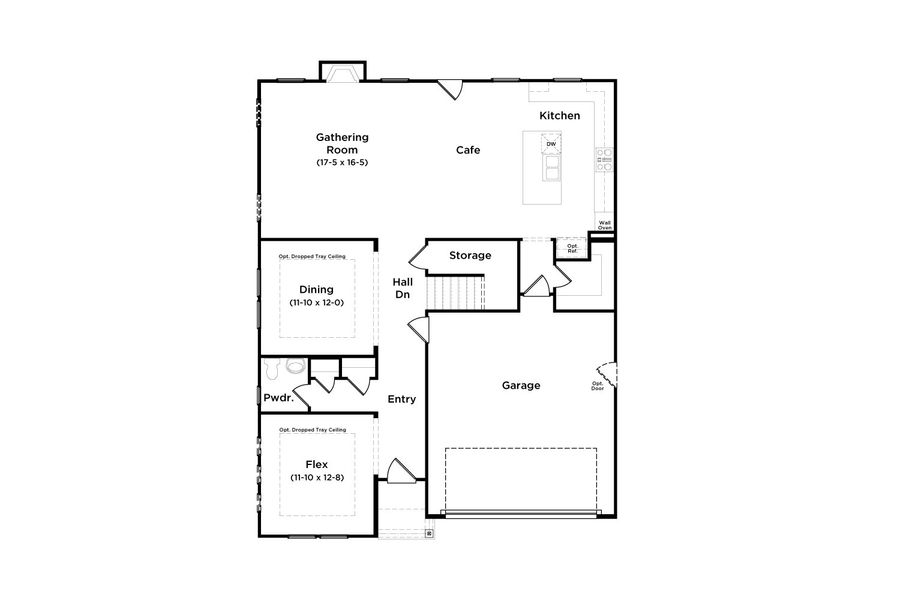 2D floor plan layout of this home in Hamilton Lakes, Loganville, GA (Image 4).