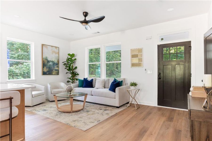Furnished interior view inside a new home in , Atlanta (Image 6).