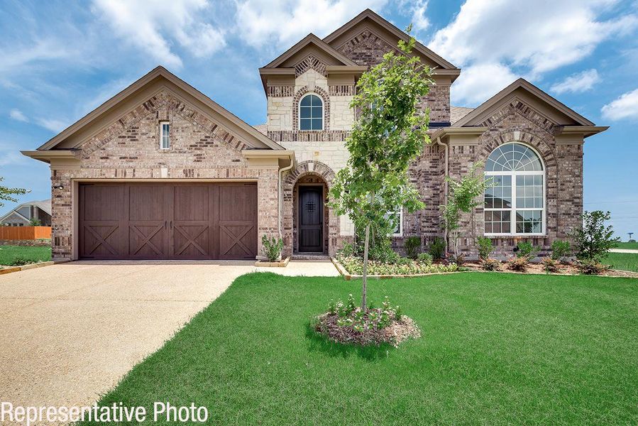Representative exterior photo of a completed home built from the Brandonwood by Grand Homes in Dominion of Pleasant Valley, Wylie, TX (Image 2). Representative exterior photo of a completed home built from the Brandonwood by Grand Homes in Dominion of Pleasant Valley, Wylie, TX (Image 2).