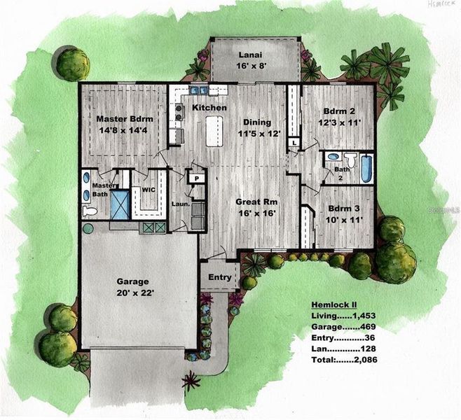 2D floor plan layout of this home in , Ocala, FL (Image 5).