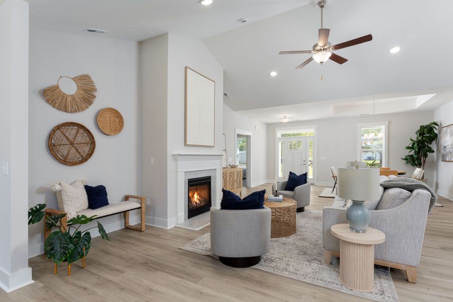 Furnished interior view inside a new home in The Bluffs at Lake Waccamaw, Lake Waccamaw (Image 44).