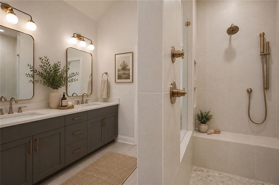 Furnished interior view inside a new home in , Alpharetta (Image 11).