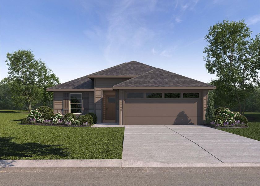 Representative exterior photo of a completed home built from the Baxtor by D.R. Horton in Saratoga Crossing, Corpus Christi, TX (Image 2). Representative exterior photo of a completed home built from the Baxtor by D.R. Horton in Saratoga Crossing, Corpus Christi, TX (Image 2).