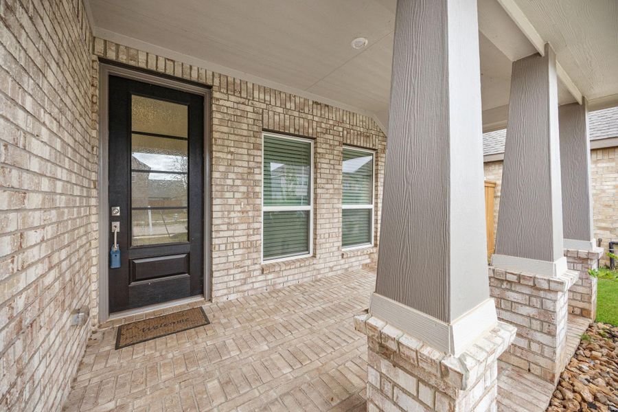 Exterior details and patio area of a home in Sunterra, Katy (Image 19). Exterior details and patio area of a home in Sunterra, Katy (Image 19).