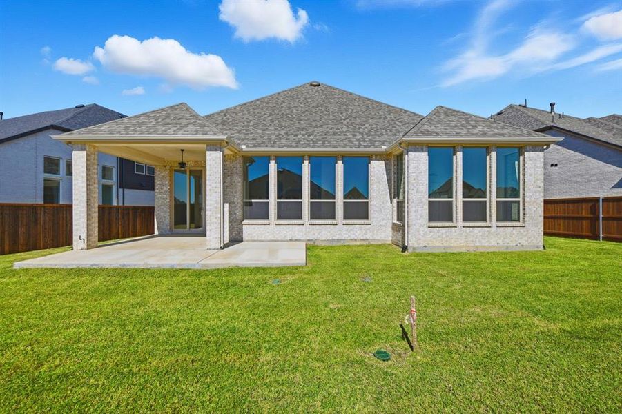 Exterior details and patio area of a home in Sandbrock Ranch: 60ft. lots, Aubrey (Image 2).