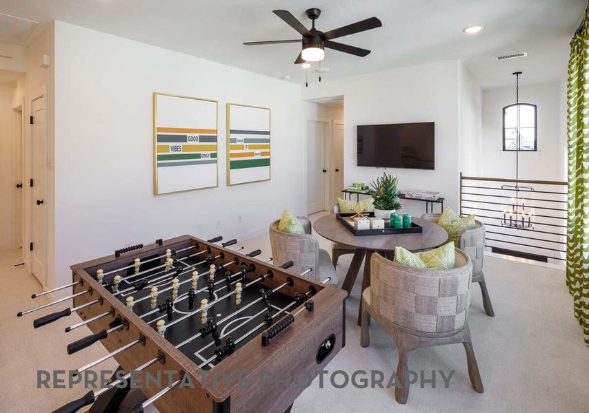 Furnished interior view inside a new home in Santa Rita Ranch, Liberty Hill (Image 25).