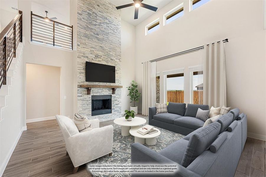 Furnished interior view inside a new home in Villages of Walnut Grove, Midlothian (Image 9). Furnished interior view inside a new home in Villages of Walnut Grove, Midlothian (Image 9).