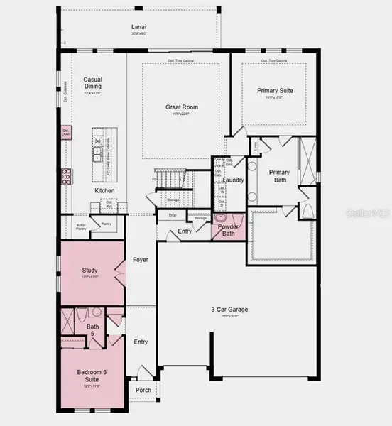 2D floor plan layout of this home in Firethorn, Parrish, FL (Image 3).