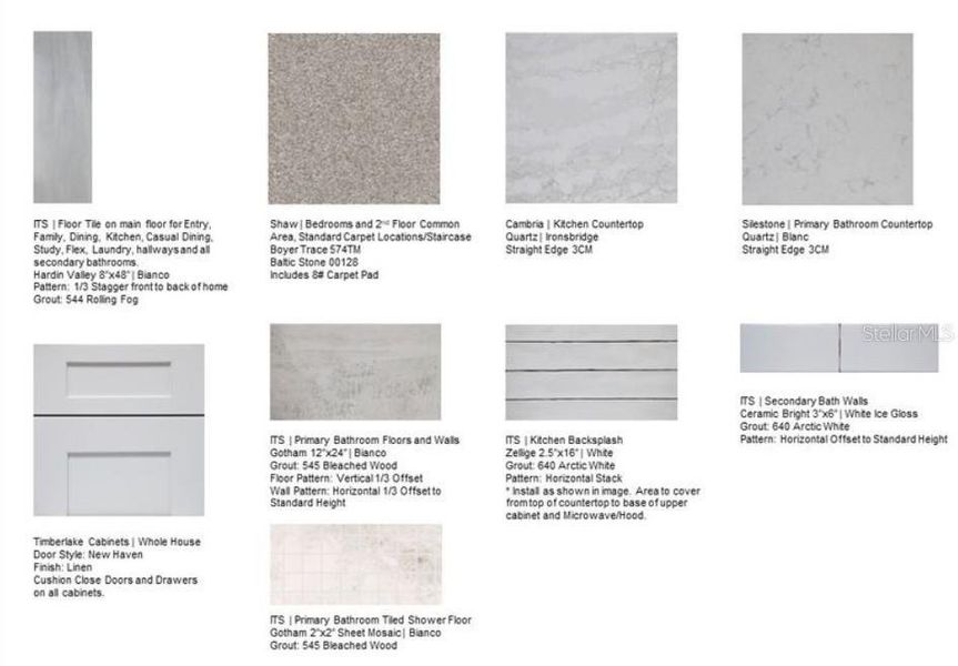 Sample of building materials used in homes in Esplanade at Wiregrass Ranch, Wesley Chapel (Image 13).