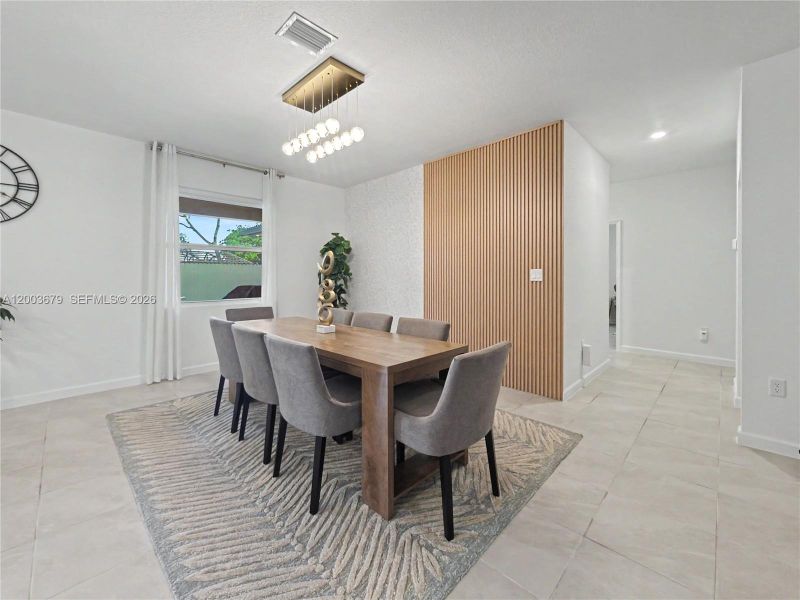 Furnished interior view inside a new home in , Miami (Image 33).