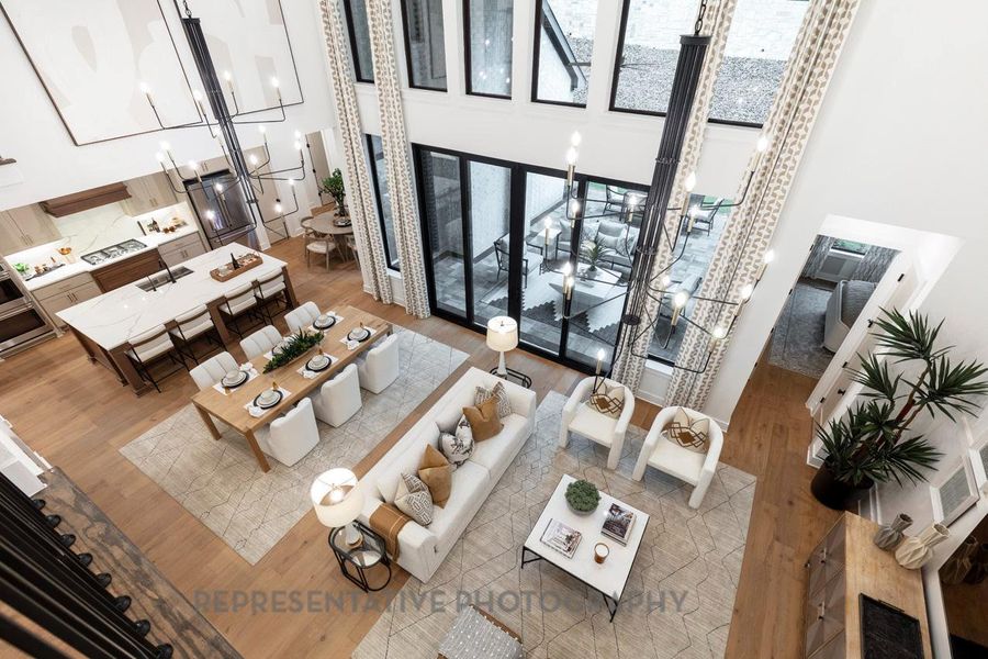 Furnished interior view inside a new home in Santa Rita Ranch: 90ft. lots, Liberty Hill (Image 13).