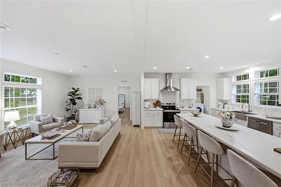 Furnished interior view inside a new home in , Webster (Image 29).