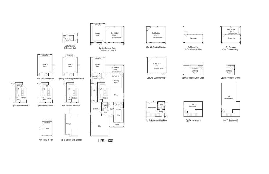 2D floor plan layout of this home in Turners Crossing, Buda, TX (Image 3). 2D floor plan layout of this home in Turners Crossing, Buda, TX (Image 3).