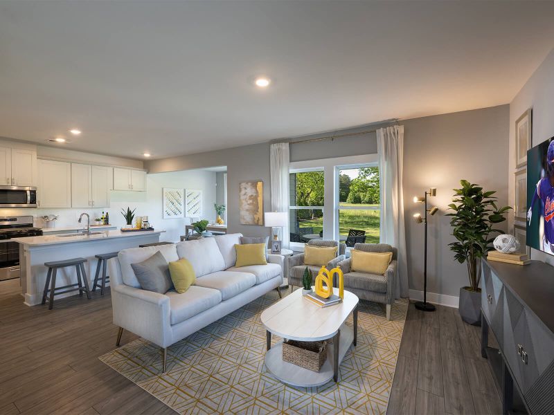 Furnished interior view inside a new home in Waterside - Boardwalk Series, Longs (Image 3).