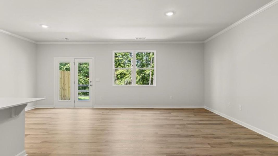 Spacious, unfurnished interior of a new home in Falcon Landing Townhomes, Gainesville (Image 16). Spacious, unfurnished interior of a new home in Falcon Landing Townhomes, Gainesville (Image 16).
