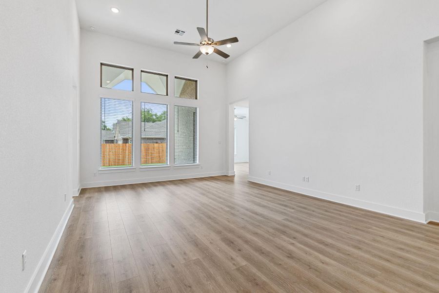 Family Room with elevated ceiling Family Room with elevated ceiling