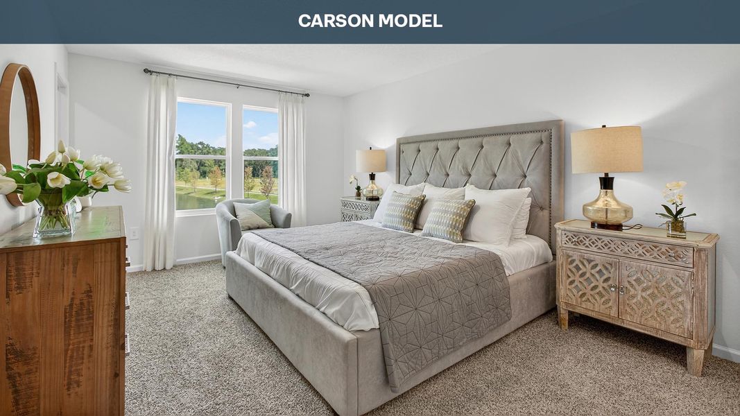 Representative furnished interior of a home built from the CARSON by D.R. Horton in Hansen Creek, Jacksonville (Image 6).