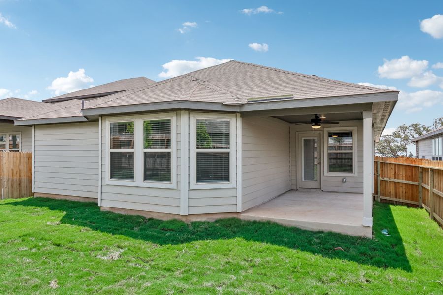 Back exterior of the Allen floorplan at a Meritage Homes community. Back exterior of the Allen floorplan at a Meritage Homes community.