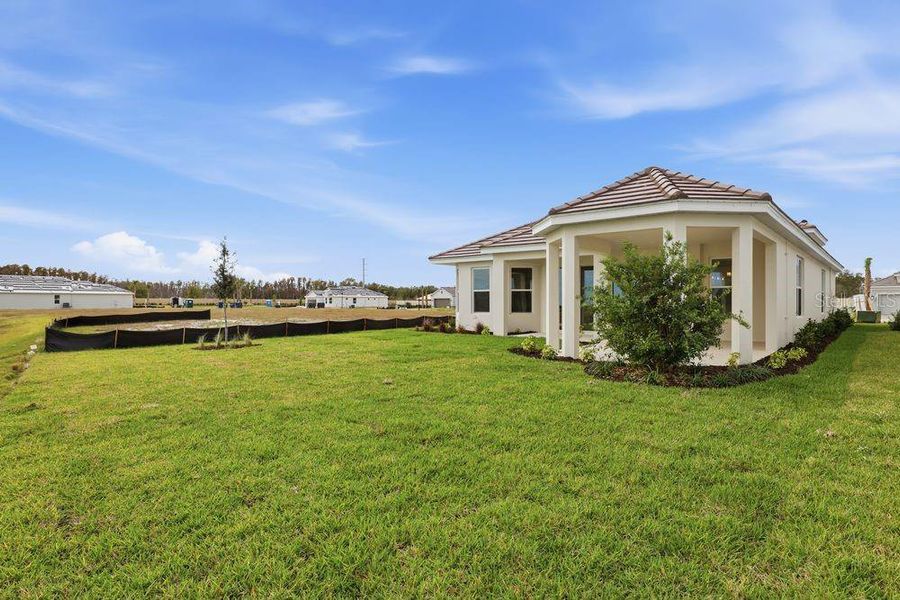 Exterior details and patio area of a home in Esplanade at Wiregrass Ranch, Wesley Chapel (Image 26).