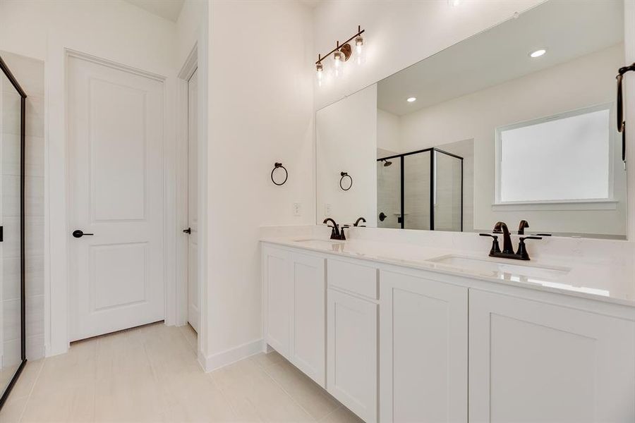 Furnished interior view inside a new home in Light Farms Brenham - 40' Lots, Celina (Image 10).