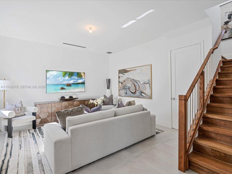 Furnished interior view inside a new home in , Miami (Image 58).