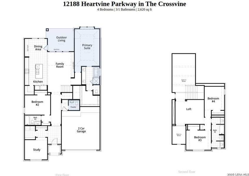 2D floor plan layout of this home in The Crossvine, Schertz, TX (Image 2). 2D floor plan layout of this home in The Crossvine, Schertz, TX (Image 2).