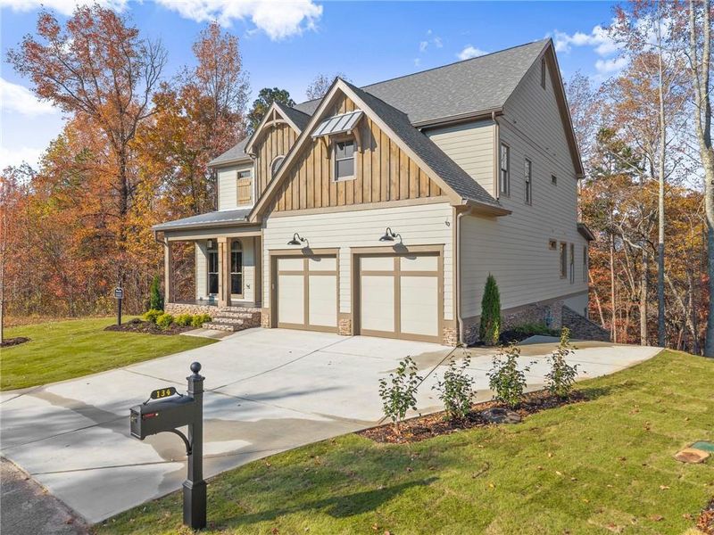 Front exterior of a new home in , Dahlonega, GA, highlighting curb appeal (Image 31).