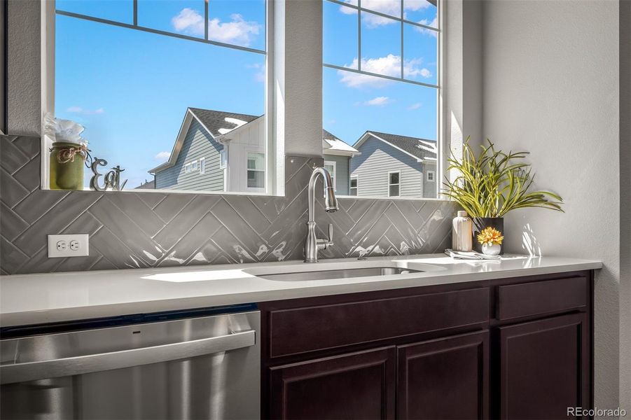 Close-up of interior finishes inside a home in Revel Crossing at Wolf Ranch – The Ascent Collection, Colorado Springs (Image 18).